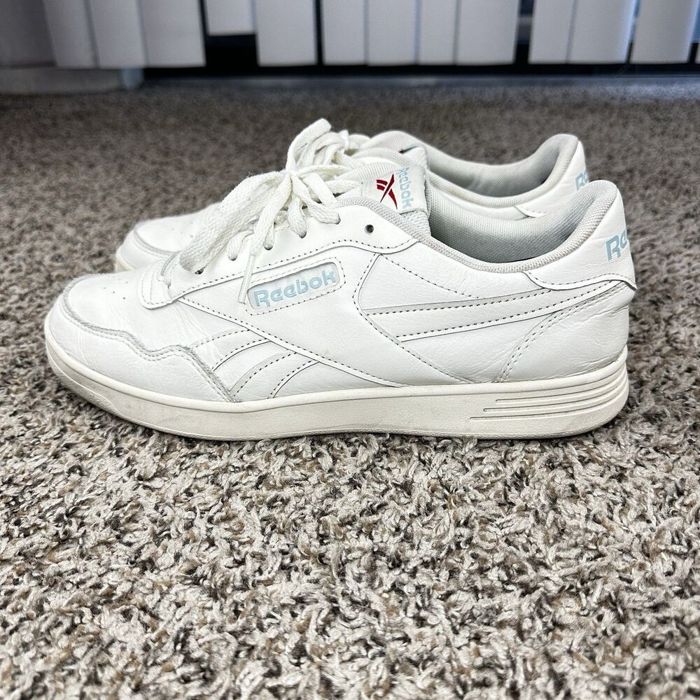 Reebok Women's Sz 10.5 Court Advance Tennis Sneaker Chalk/Blue Pearl/Vector Red